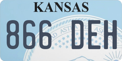 KS license plate 866DEH