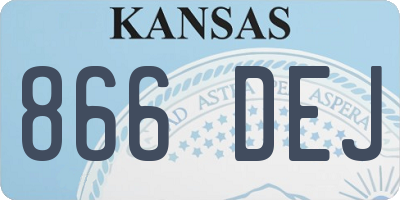 KS license plate 866DEJ