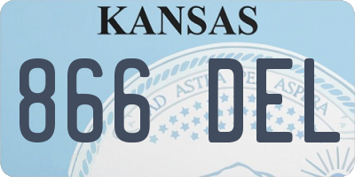 KS license plate 866DEL