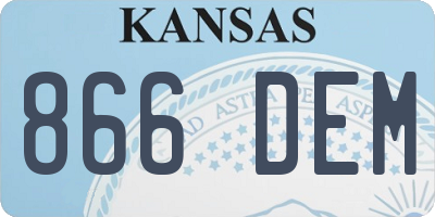 KS license plate 866DEM