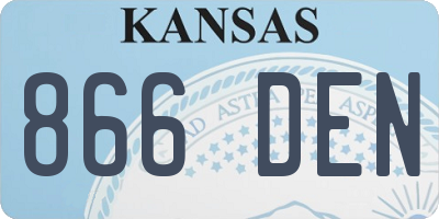 KS license plate 866DEN