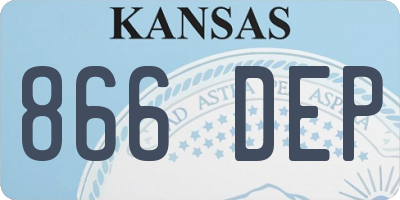 KS license plate 866DEP