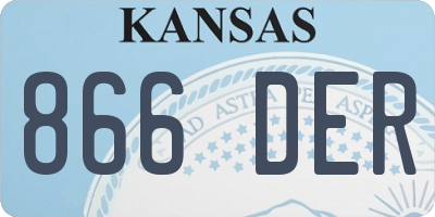 KS license plate 866DER