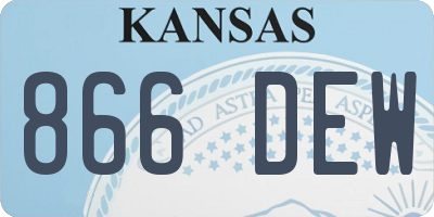 KS license plate 866DEW