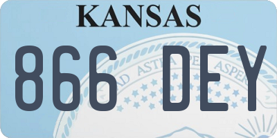 KS license plate 866DEY