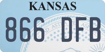 KS license plate 866DFB