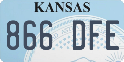 KS license plate 866DFE