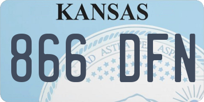 KS license plate 866DFN