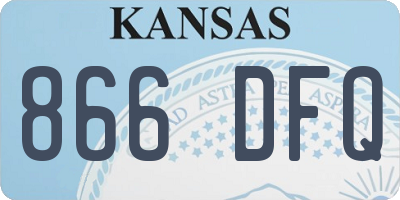 KS license plate 866DFQ