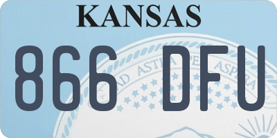 KS license plate 866DFU