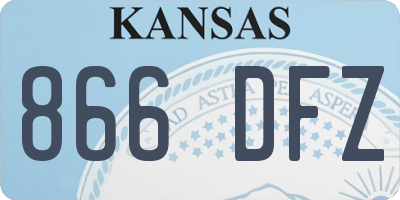 KS license plate 866DFZ