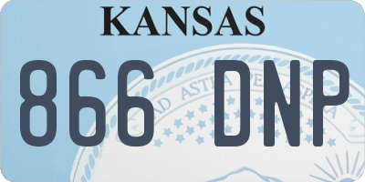 KS license plate 866DNP