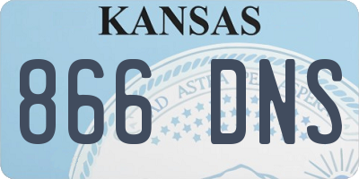 KS license plate 866DNS
