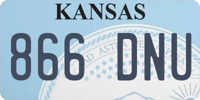 KS license plate 866DNU