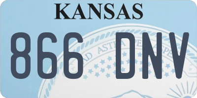 KS license plate 866DNV
