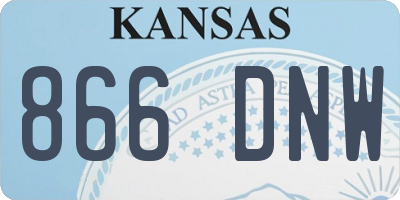 KS license plate 866DNW