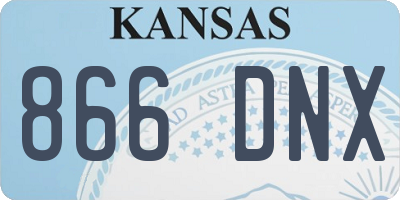 KS license plate 866DNX