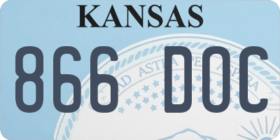 KS license plate 866DOC
