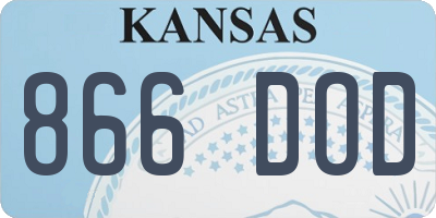 KS license plate 866DOD