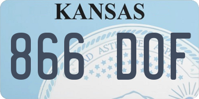 KS license plate 866DOF
