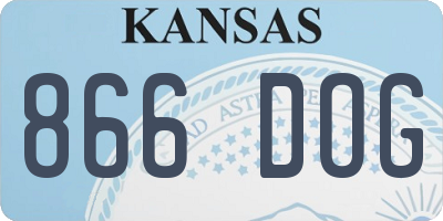 KS license plate 866DOG