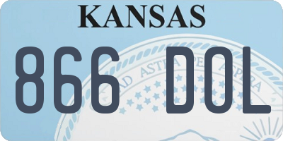 KS license plate 866DOL