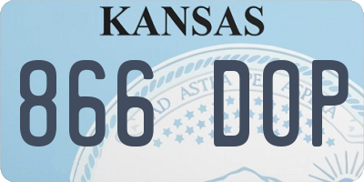 KS license plate 866DOP