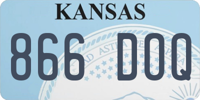 KS license plate 866DOQ