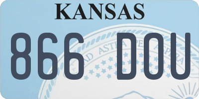 KS license plate 866DOU