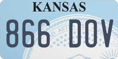 KS license plate 866DOV