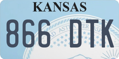 KS license plate 866DTK