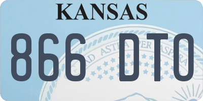KS license plate 866DTO