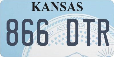 KS license plate 866DTR