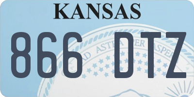 KS license plate 866DTZ