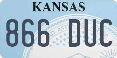 KS license plate 866DUC