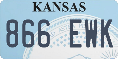 KS license plate 866EWK