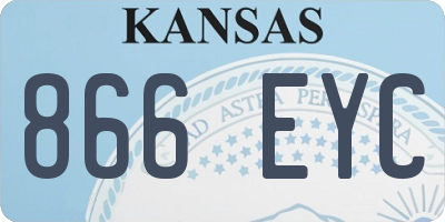 KS license plate 866EYC