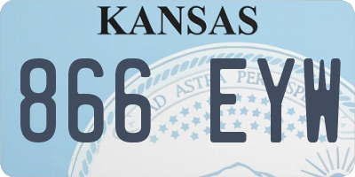 KS license plate 866EYW