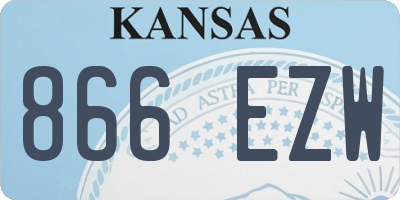 KS license plate 866EZW