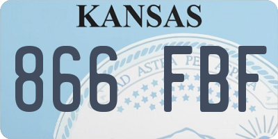 KS license plate 866FBF