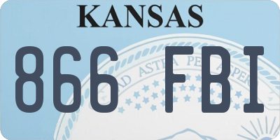 KS license plate 866FBI