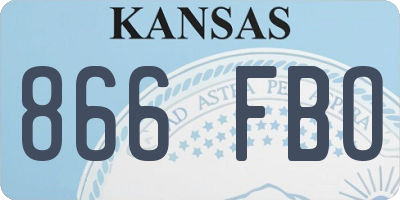 KS license plate 866FBO