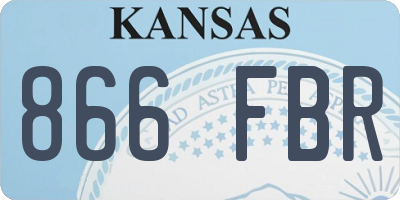 KS license plate 866FBR