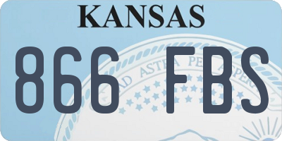 KS license plate 866FBS