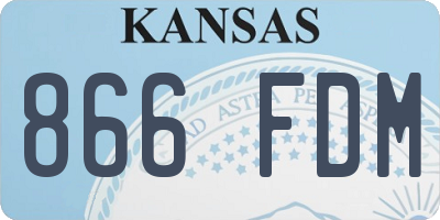 KS license plate 866FDM