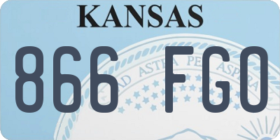 KS license plate 866FGO