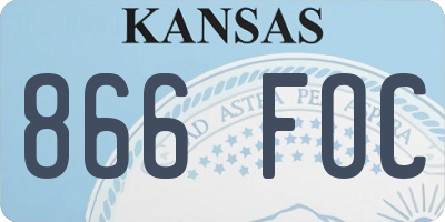 KS license plate 866FOC