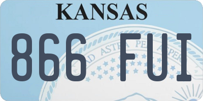 KS license plate 866FUI