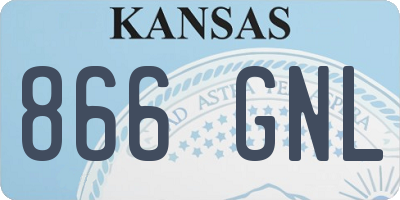 KS license plate 866GNL