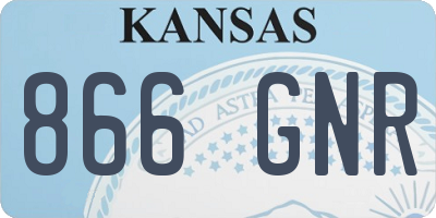 KS license plate 866GNR